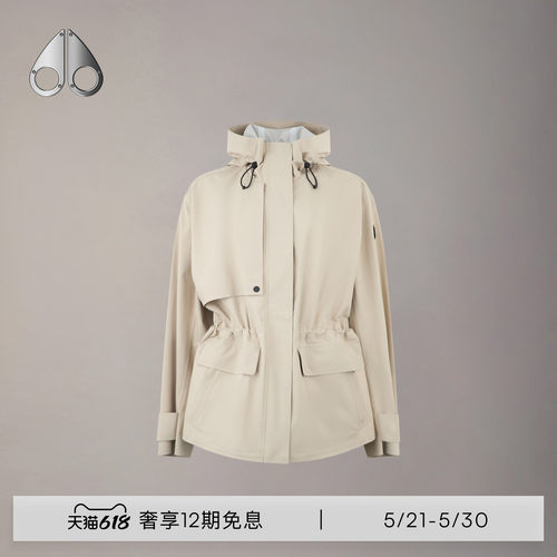 [早春新品]MOOSE KNUCKLES 女士简约中长款风衣小剪刀休闲外套