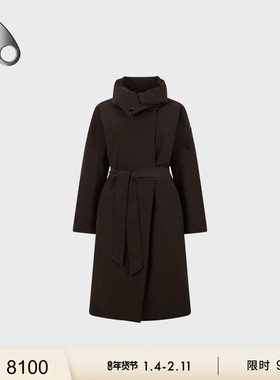 [秋冬新品][限时9折]MOOSE KNUCKLES女士收腰轻羽绒鹅绒风衣外套