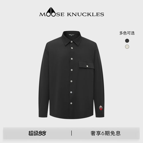 [早秋新品]MOOSE KNUCKLES 男女士同款经典LOGO小剪刀长袖衬衫