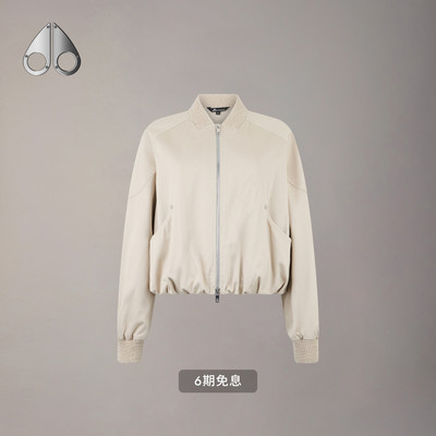 [早春新品]MOOSE KNUCKLES 女士休闲棒球领短款夹克外套