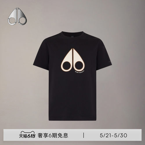 [春夏新品]MOOSE KNUCKLES 男士圆领基础款休闲小剪刀T恤短袖