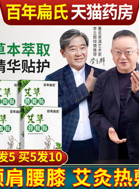 正品百年扁氏艾草三七膝盖贴肩周艾叶贴腰腿肩膀艾灸膏颈椎腰椎贴