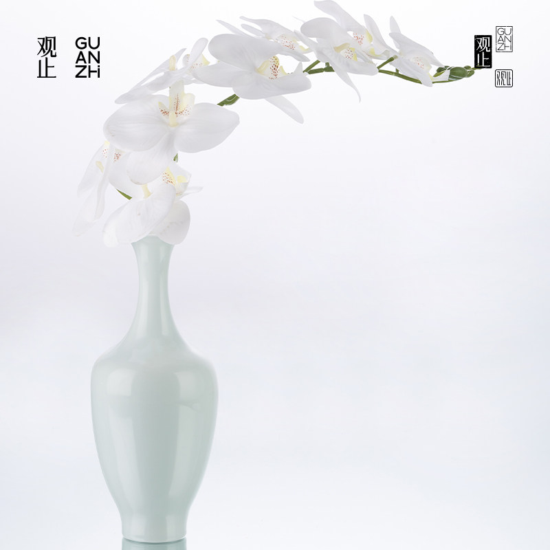 观止影青花瓶新中式细口瓶