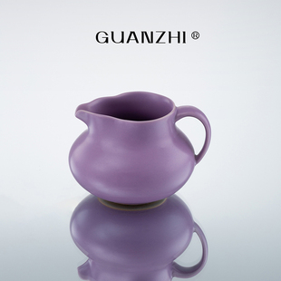 观止丁香紫陶瓷公道杯功夫茶具匀杯家用茶杯茶海茶漏茶过滤分茶器