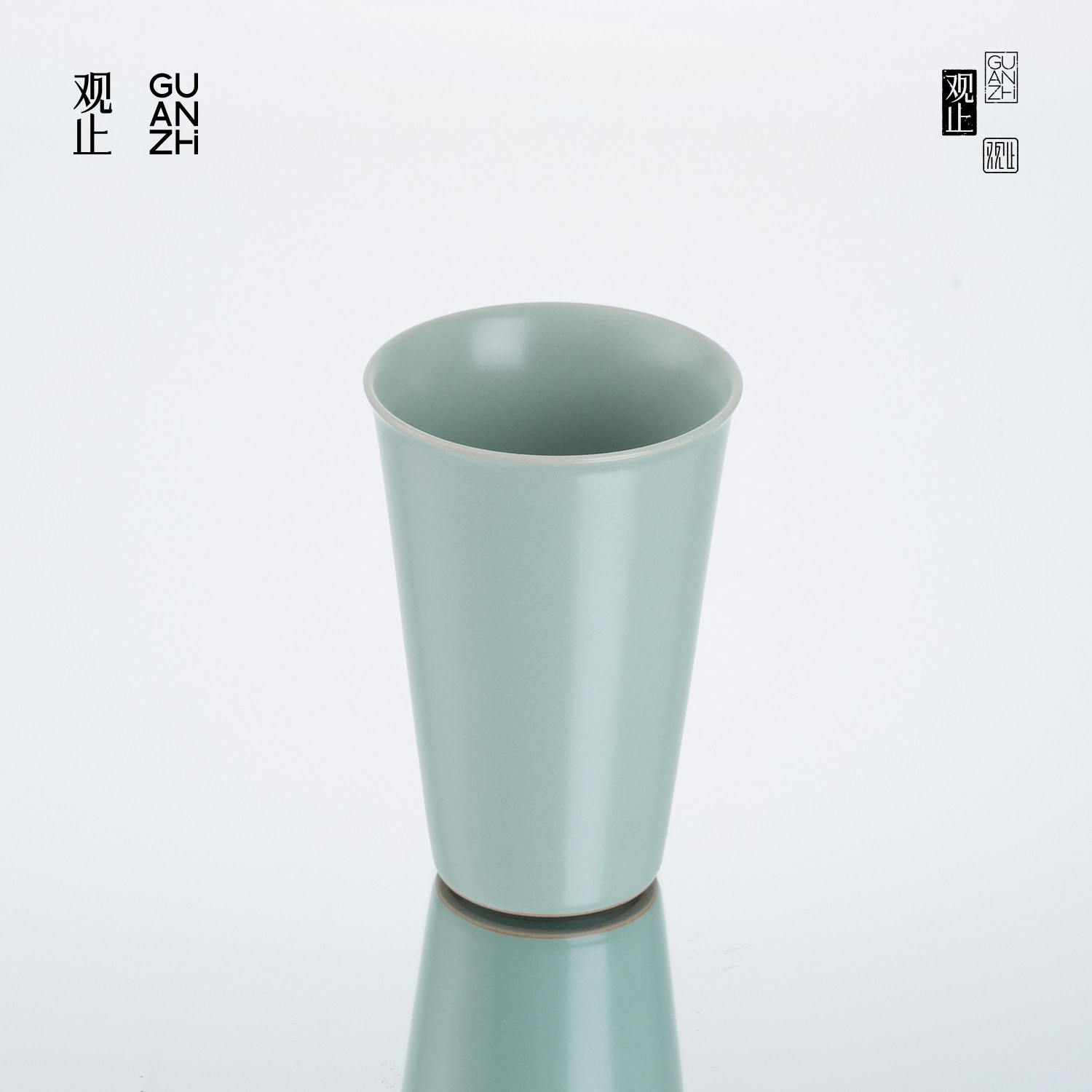 观止天青汝窑可乐杯饮料杯茶杯个人专用主人杯子家用大号陶瓷泡茶