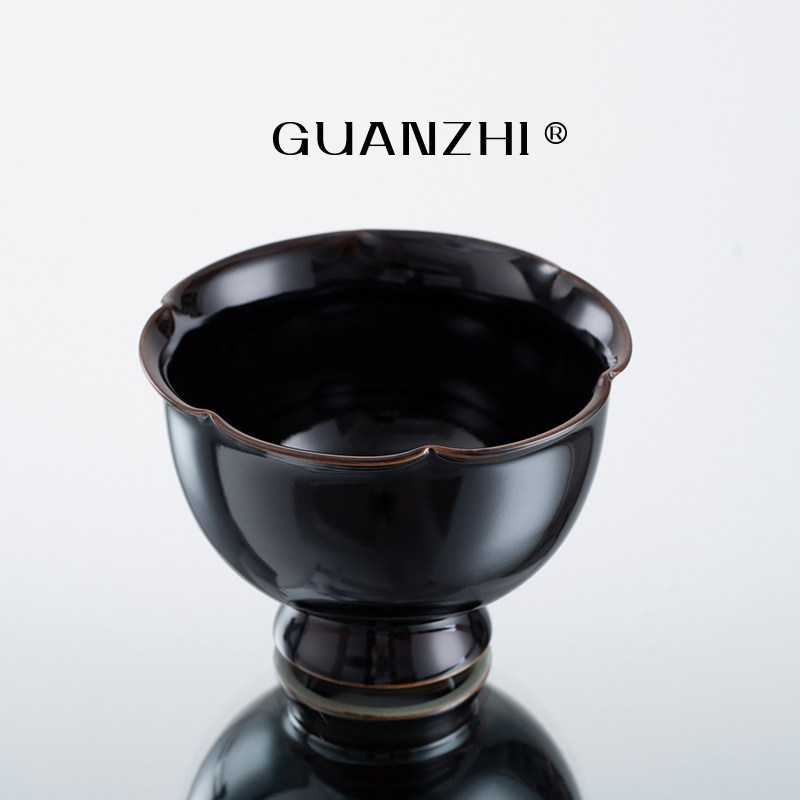 观止乌金釉陶瓷茶杯主人杯品茗杯单杯家用功夫茶具茶盏品茗杯茶杯