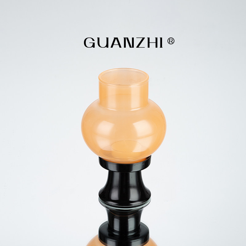 观止 玻璃烛台灯茶室陶瓷氛围灯古风块状蜡烛灯罩中式摆件礼盒装