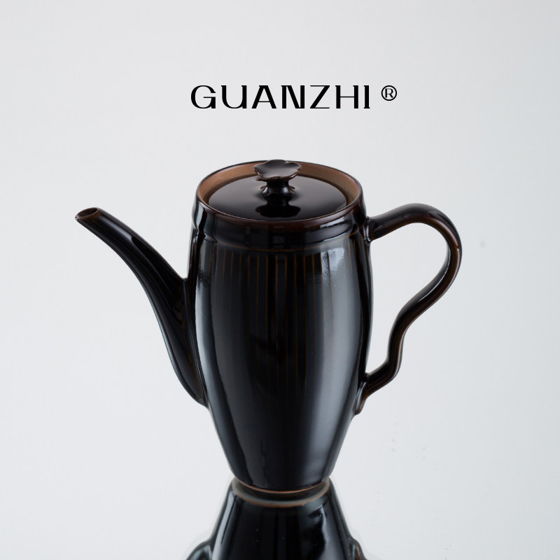 观止乌金釉黑釉茶壶陶瓷泡茶壶