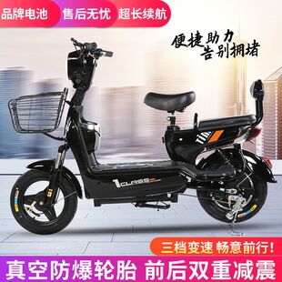 新款电动车成人锂电池48V电瓶车小型电动自行车男女二轮车代步车