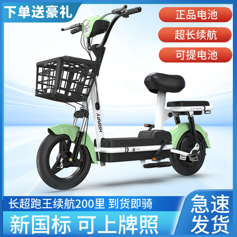 新日同款电动车成人电动自行车锂电池48V电瓶车小型双人男女代步