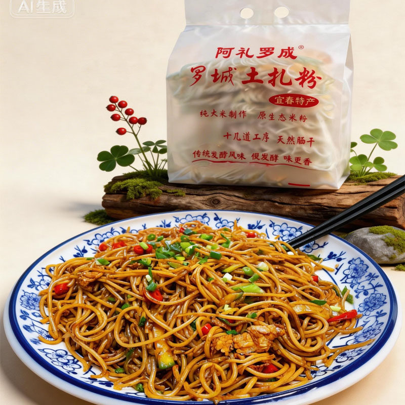正宗万载罗城土扎粉江西宜春特产农家手工米粉条粉干纯大米0添加