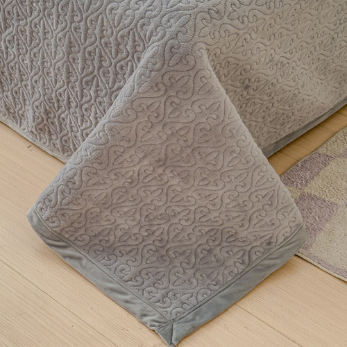 冬季牛奶绒夹棉床盖单件榻榻米加厚绒防滑床单保暖床罩毯子三件套