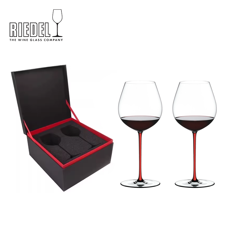 RIEDEL璀璨彩杆手工红酒杯套装轻奢高级感家用水晶高脚杯高档礼盒