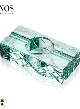 VINOS 高档K9水晶玻璃雪茄专用烟灰缸轻奢高级感家用办公室灭烟器