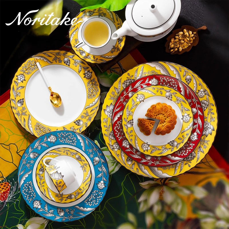 Noritake则武日式复古沙拉盘子轻奢高级感西餐平盘家用高档米饭碗,餐饮具,盘,淘宝优惠券,粉丝福利购,淘宝优惠卷