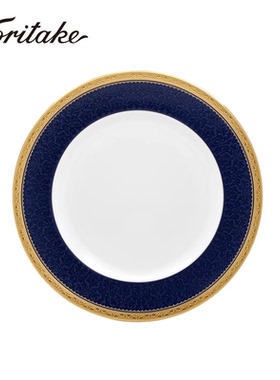 Noritake则武 ODESSA COBALT欧式西餐平盘家用面包盘精致装饰盘子