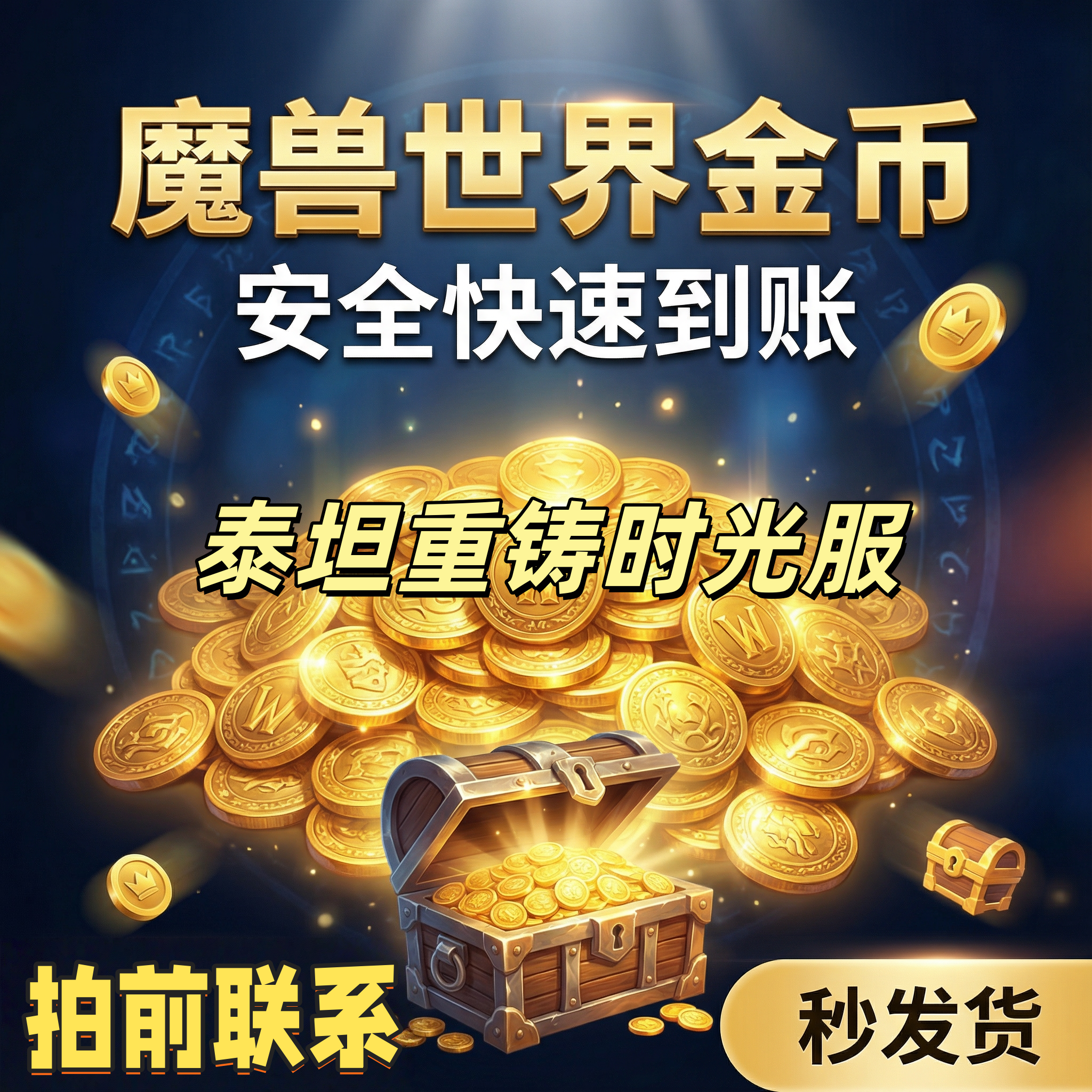 WOW魔兽世界泰坦重铸时光服1服2服3服4服5服6服金币游戏币g