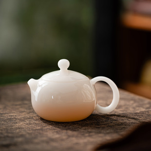晟窑冰种璞玉西施壶泡茶器白瓷茶壶单壶迷你小茶壶大号茶壶泡茶壶