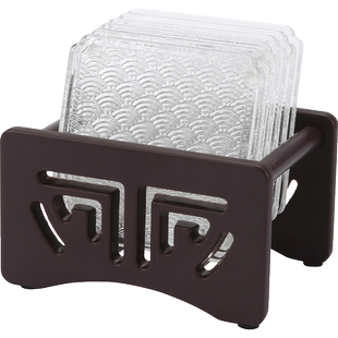 晟窑玻璃茶杯垫透明茶杯托日式隔热垫功夫茶具小茶碟茶道配件家用