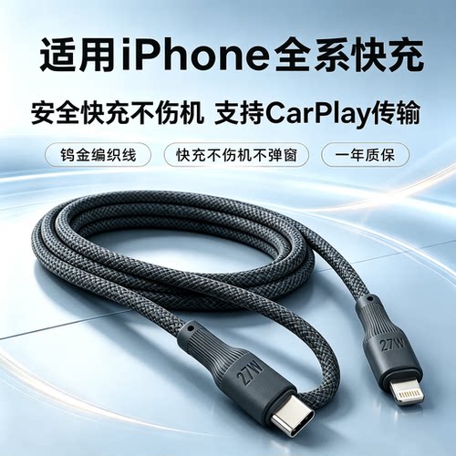 极客小K苹果100W双Type-C数据线