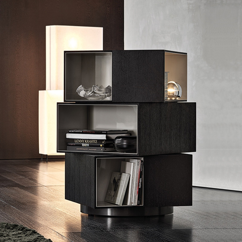 菲尼其意式轻奢书架意大利设计师可旋转书柜page小户型落地置物架