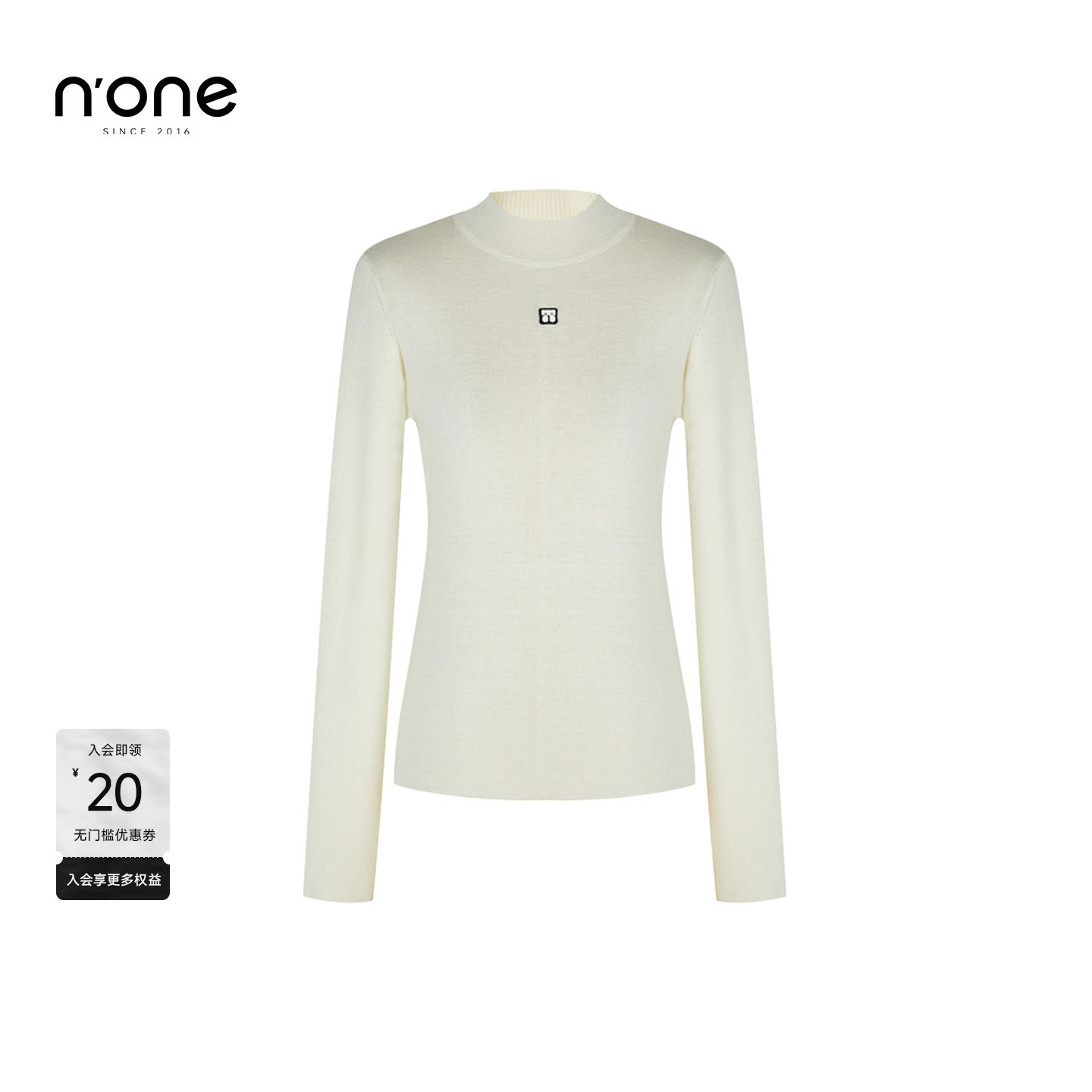 none简约百搭修身合体气质毛衣