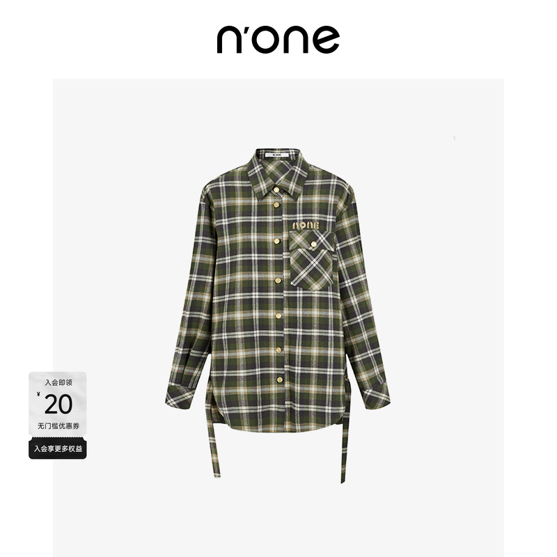 none时髦百搭经典翻领设计衬衫