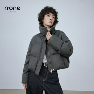 新款 羽绒服女2025季 星空闪亮面宽松面包服高领保暖外套 短款 none