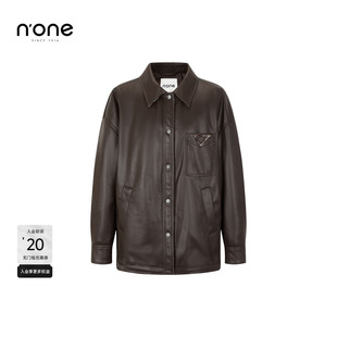 none 机车风皮衣羽绒服女2025冬季新款帅气立领时尚宽松夹克外套