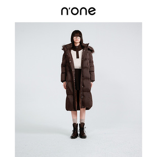 新款 羽绒服女冬季 连帽加厚保暖外套 轻奢超大貉子毛领长款 none