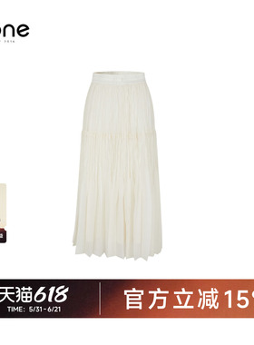 none 高腰a字伞裙半身裙女赫本风新款秋季百搭休闲蓬蓬裙子