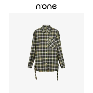 嘻哈BF风复古气质休闲格纹衬衫 none 美式 新款 女衬衣上衣 冬季