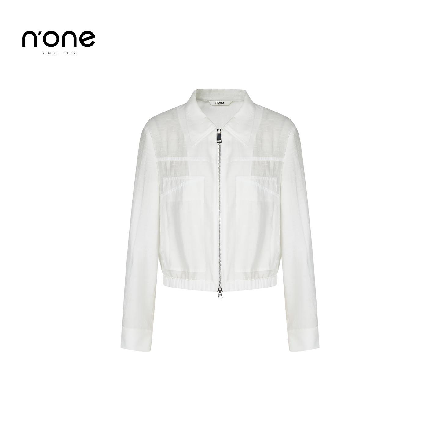 none白月光短款修身夹克外套图片