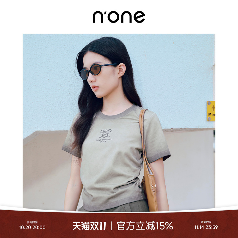 none美拉德色系休闲日常短袖t恤