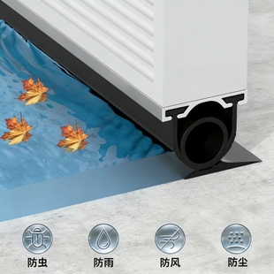 卷闸门密封条防水t型T边车库门底部橡胶条卷帘门通用防雨密封胶条