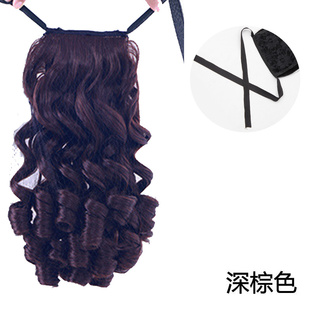 金粉世家白秀珠同款旗袍假发女民国复古名媛卷发罗马卷公主卷马尾