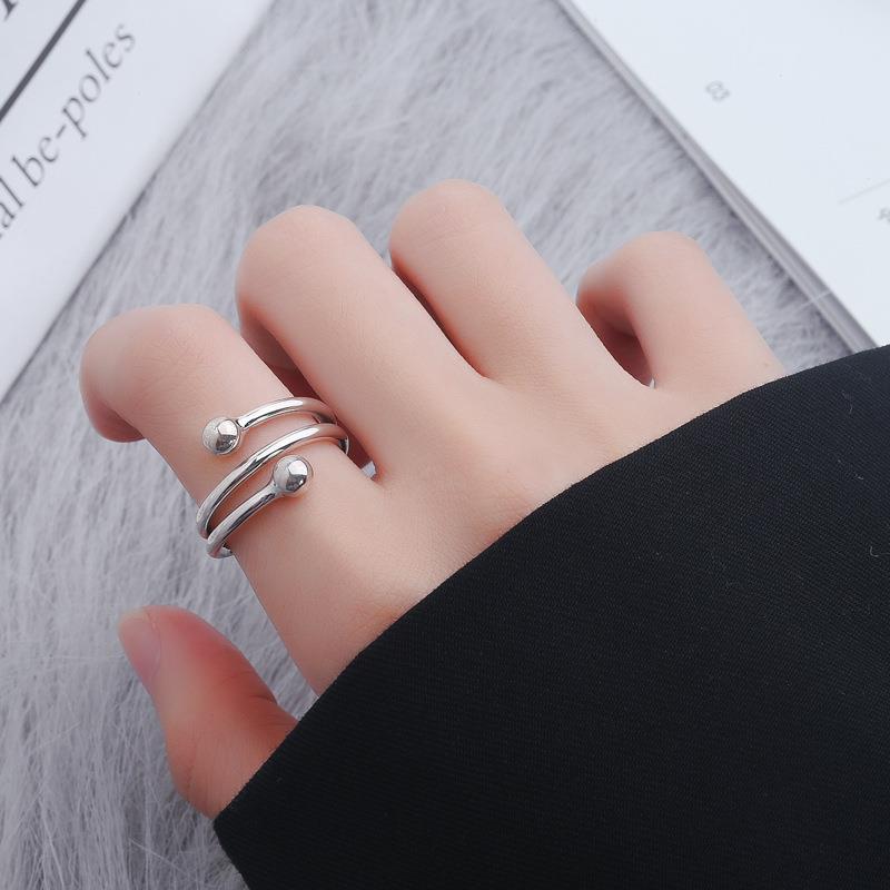 diys925银戒指女日韩风潮流时尚