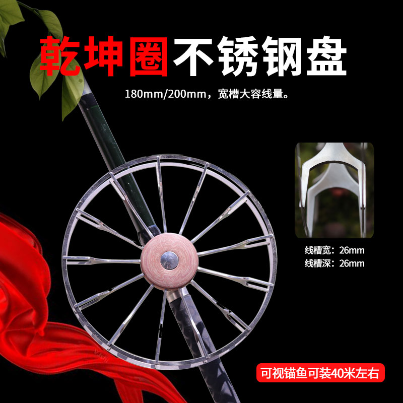 威武车盘渔具鱼线手拨轮