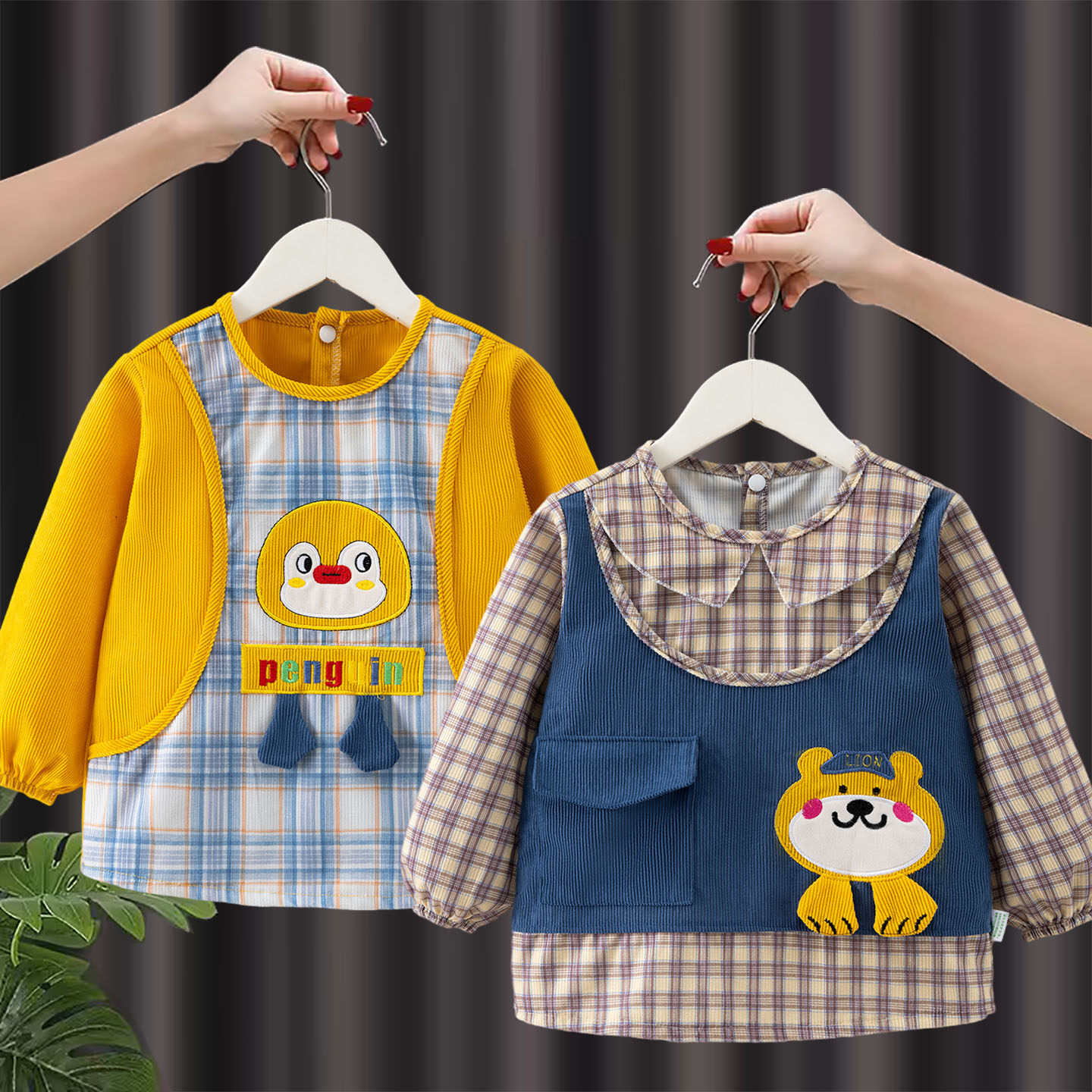 儿童罩衣防水防脏婴儿围裙长袖秋冬幼儿园小孩男宝宝吃饭围兜护衣,童装/婴儿装/亲子装,反穿衣/罩衣,淘宝优惠券,粉丝福利购,淘宝优惠卷