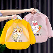 儿童罩衣宝宝吃饭围兜防水婴儿免洗食饭兜男女围嘴口水巾无袖 围裙