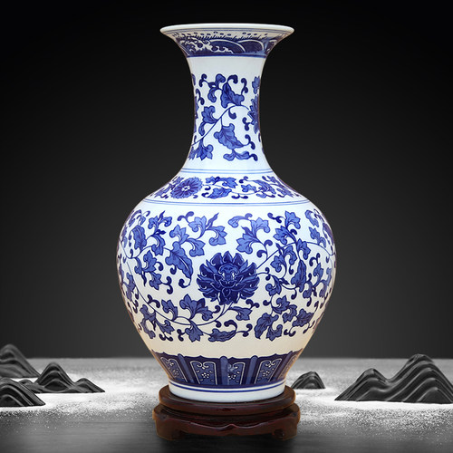 景德镇书房博古架插花瓶陶瓷器
