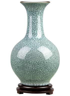 中式风仿古官窑工艺品陶瓷花瓶