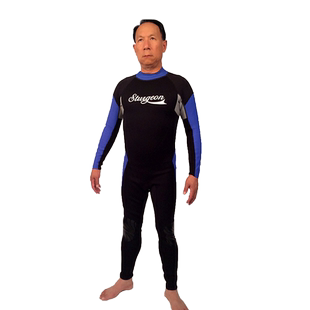 鲟龙潜水服保暖连体防寒防水母浮潜冲浪帆板衣男女长袖长裤2.5mm