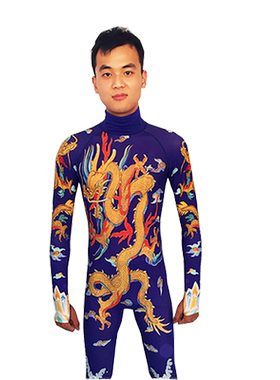 英发龙纹连体长袖防水母防晒英发