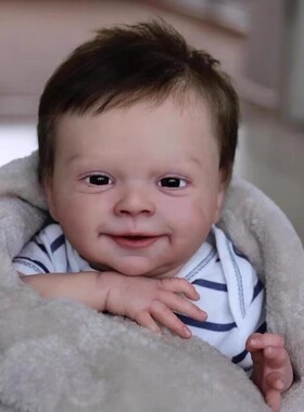 重生娃娃19英寸蓝条纹短袖sebastian可换装打扮送孩子节日礼物