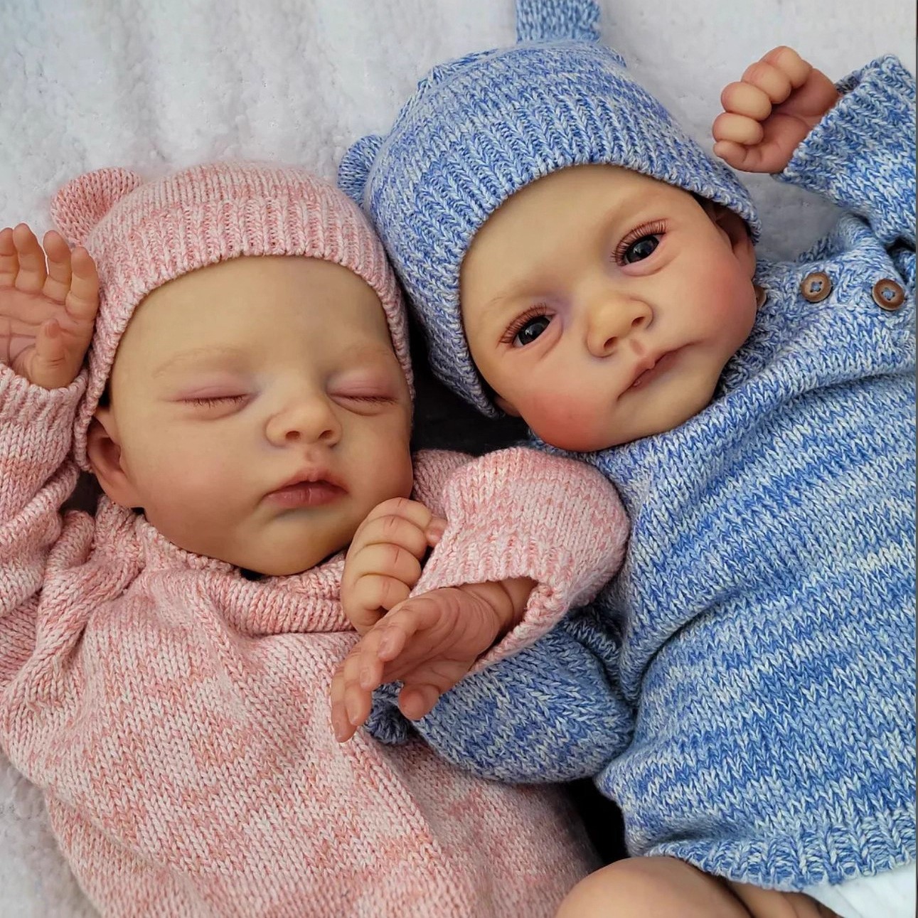 NPK49厘米重生娃娃毛衣套装手绘头布身3D皮肤跨境货源送礼佳品