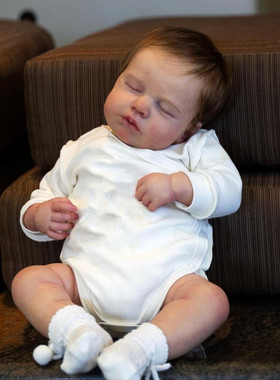 49厘米纯手工重生娃娃loulou可爱宝宝3D皮肤静脉血丝可见高端礼物