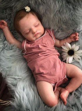 49厘米新生儿大小 Rosalie罗丽莎可爱睡眠宝宝  手工制作静脉可见