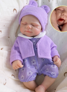 NPK重生娃娃30厘米纯实心硅胶Q弹可拉扯软绵绵紫色套装收藏手办