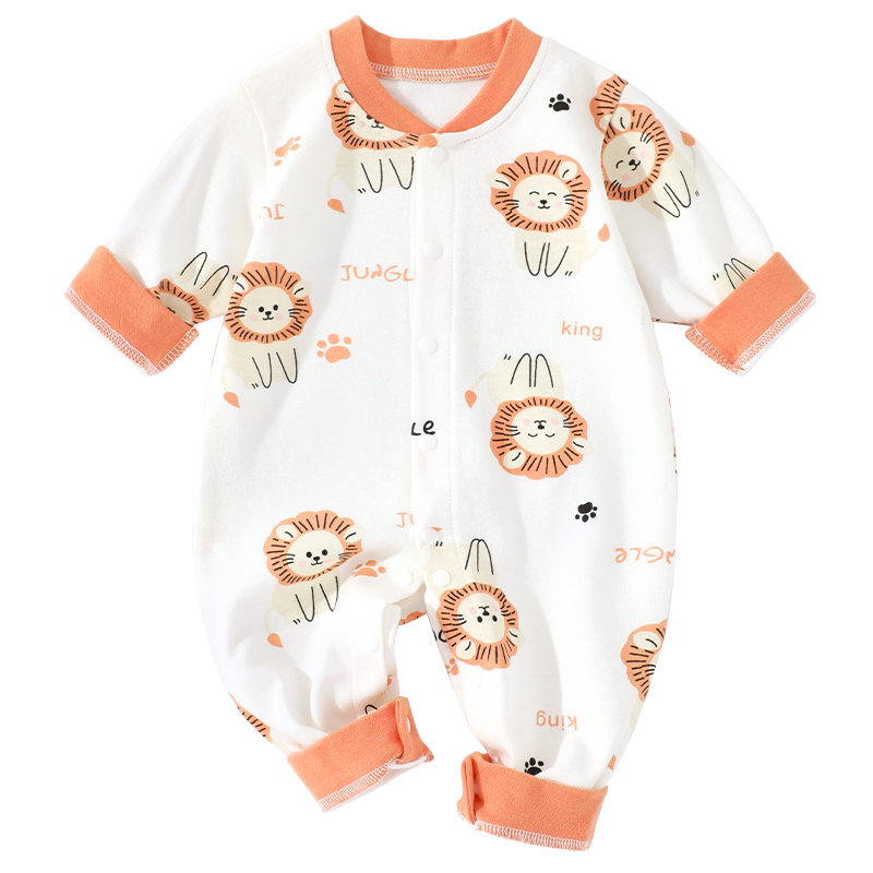 新生婴儿连体衣春秋纯棉打底内衣宝宝衣服哈衣爬服家居服睡衣秋装